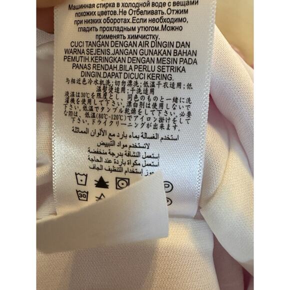 New BCBGeneration Dress XS Gingham Pink White Bow Ruffles Cut Out Summer Barbie - Picture 8 of 15